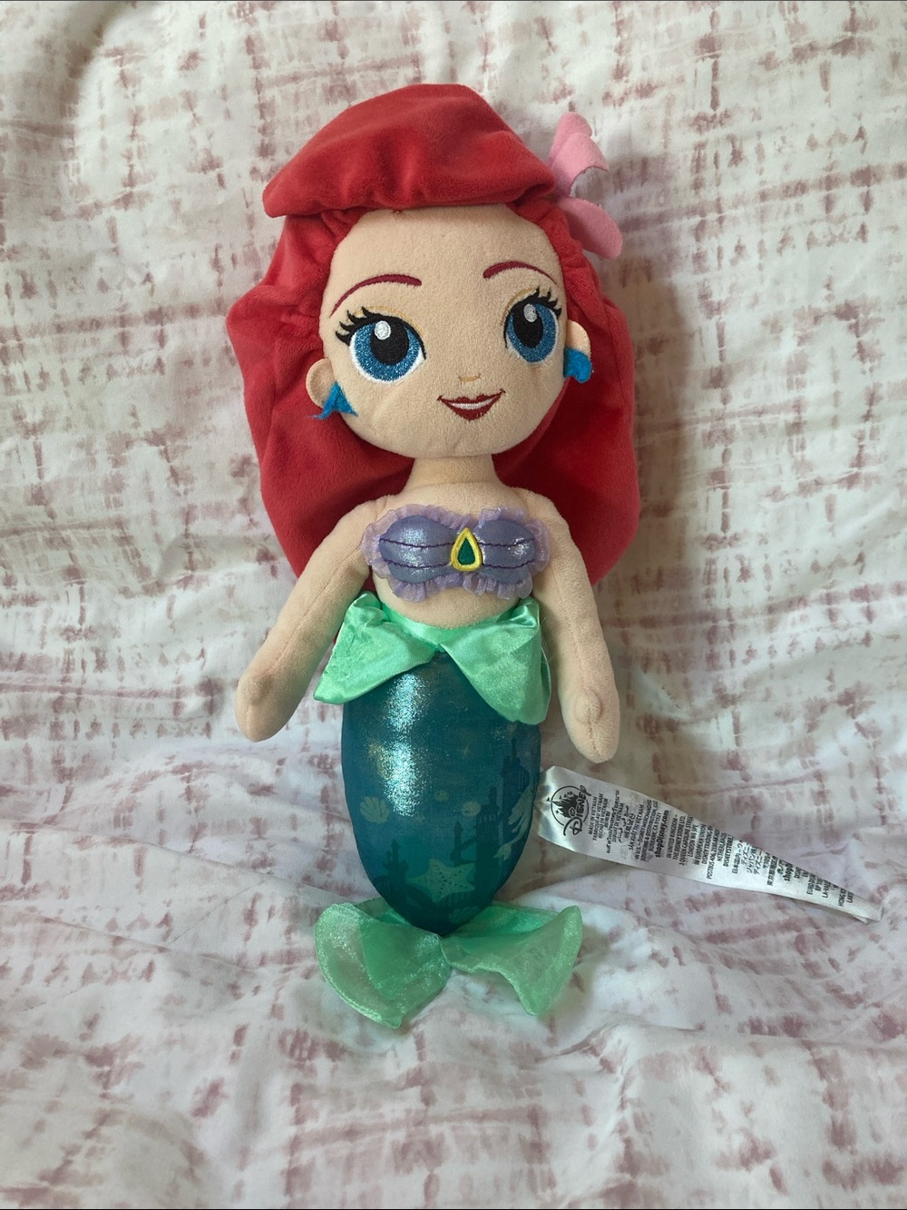 Disney Store Little Mermaid Ariel 14 1/2" Plush Doll